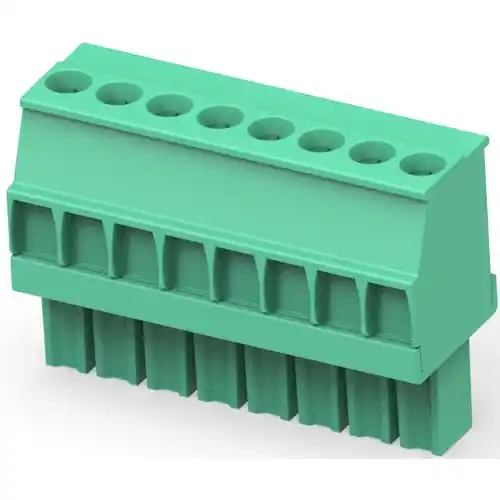 Zertifiziert Leiterplattenklemme, 8-polig, RM 3.5 mm, 0,05-2 mm², 11 A, Käfigklemme, grün, 1986371-8