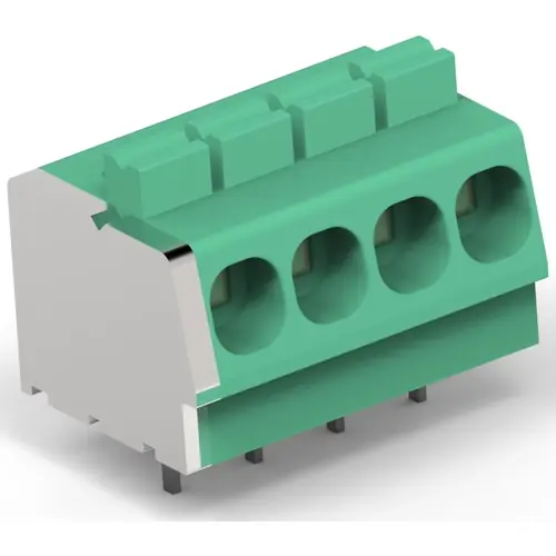 Zertifiziert Leiterplattenklemme, 5-polig, RM 5 mm, 0,05-3 mm², 16 A, Push-in Käfigklemme, grün, 1986711-5