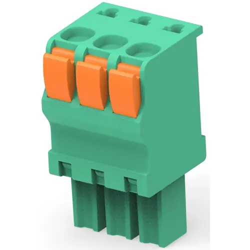 Leiterplattenklemme, 3-polig, RM 3.81 mm, 0,05-2 mm², 9 A, Push-in Federanschluss, grün, 1986722-3 Kostenloser Rückversand