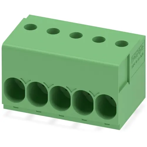 Leiterplattenklemme, 5-polig, RM 10.16 mm, 0,75-16 mm², 76 A, Schraubanschluss, grün, 1017529 Schnäppchen