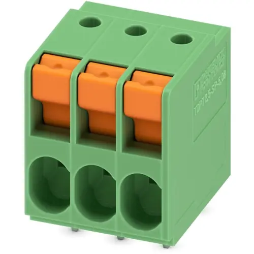 Leiterplattenklemme, 3-polig, RM 5.08 mm, 0,2-4,0 mm², 32 A, Federklemmanschluss, grün, 1017504 Nur Heute