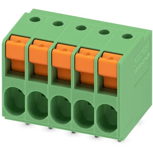 Leiterplattenklemme, 5-polig, RM 5.08 mm, 0,2-4,0 mm², 32 A, Federklemmanschluss, grün, 1017506 Nur Für Kurze Zeit
