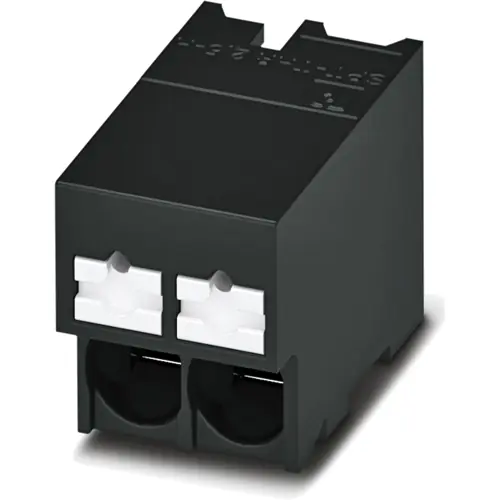 Markenware Leiterplattenklemme, 2-polig, RM 5 mm, 0,2-4,0 mm², 32 A, Push-in Federanschluss, schwarz, 1135293