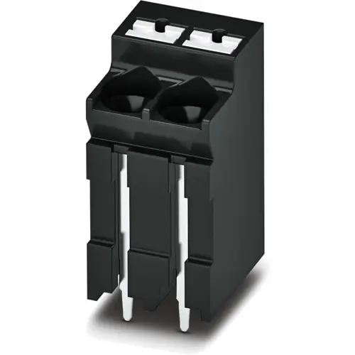 Leiterplattenklemme, 2-polig, RM 5 mm, 0,2-4,0 mm², 32 A, Push-in Federanschluss, schwarz, 1135333 Top-Seller