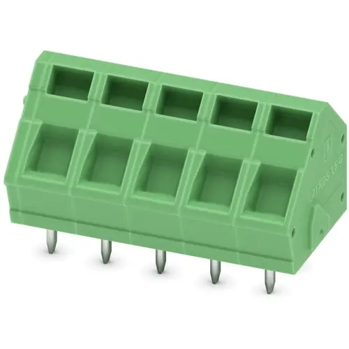 Leiterplattenklemme, 5-polig, RM 5 mm, 0,2-2,5 mm², 16 A, Federklemmanschluss, grün, 1988451 Versand Am Gleichen Tag