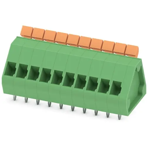 Leiterplattenklemme, 10-polig, RM 3.81 mm, 0,14-1,5 mm², 12 A, Federklemmanschluss, grün, 1747957 Sonderangebot