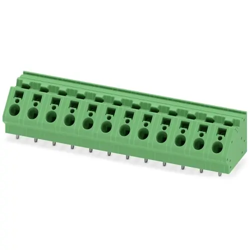 Leiterplattenklemme, 12-polig, RM 10 mm, 0,2-6,0 mm², 32 A, Federklemmanschluss, grün, 1735422 Top-Angebot