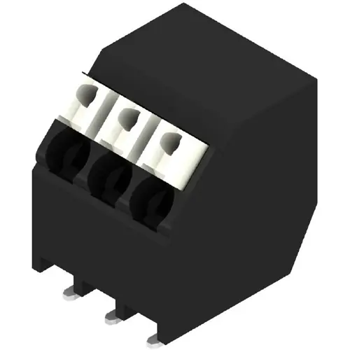 Leiterplattenklemme, 3-polig, RM 3.5 mm, 0,13-1,5 mm², 12 A, Federklemmanschluss, schwarz, 1473320000 Billig