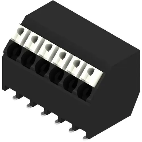 Leiterplattenklemme, 6-polig, RM 3.5 mm, 0,13-1,5 mm², 12 A, Federklemmanschluss, schwarz, 1473350000 Billig