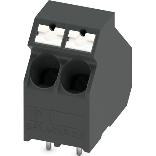 Leiterplattenklemme, 2-polig, RM 5 mm, 0,2-4,0 mm², 32 A, Push-in, schwarz, 1366004 Letzte Chance