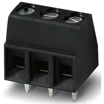 Leiterplattenklemme, 3-polig, RM 3.5 mm, 0,14-1,5 mm², 13.5 A, Schraubanschluss, schwarz, 1984950 Abverkauf
