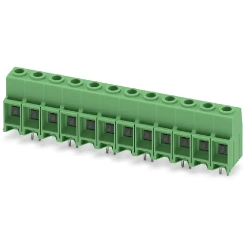 Preisreduziert Leiterplattenklemme, 12-polig, RM 10.16 mm, 0,5-16 mm², 76 A, Schraubanschluss, grün, 1709788