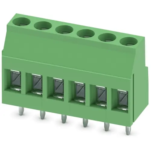 Wochenendangebot Leiterplattenklemme, 6-polig, RM 5 mm, 0,2-4,0 mm², 24 A, Schraubanschluss, grün, 1711301