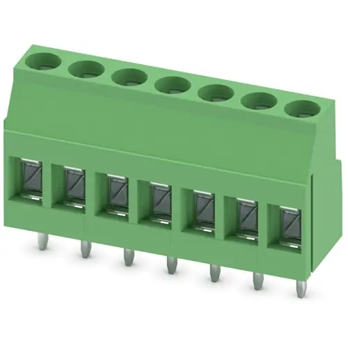 Sichere Zahlung Leiterplattenklemme, 7-polig, RM 5.08 mm, 0,2-4,0 mm², 24 A, Schraubanschluss, grün, 1758658