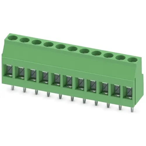 Leiterplattenklemme, 11-polig, RM 5 mm, 0,2-4,0 mm², 24 A, Schraubanschluss, grün, 1730793 Schnäppchen