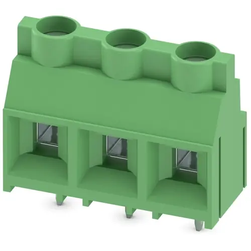 Leiterplattenklemme, 3-polig, RM 9.52 mm, 0,2-6,0 mm², 32 A, Schraubanschluss, grün, 1737705 Super-Preis