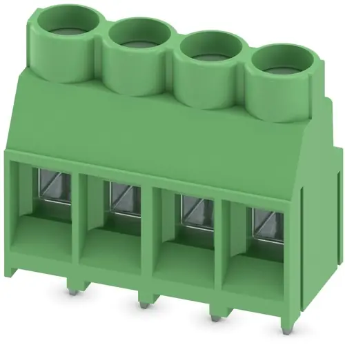 Versand Am Gleichen Tag Leiterplattenklemme, 4-polig, RM 6.35 mm, 0,2-6,0 mm², 32 A, Schraubanschluss, grün, 1706756