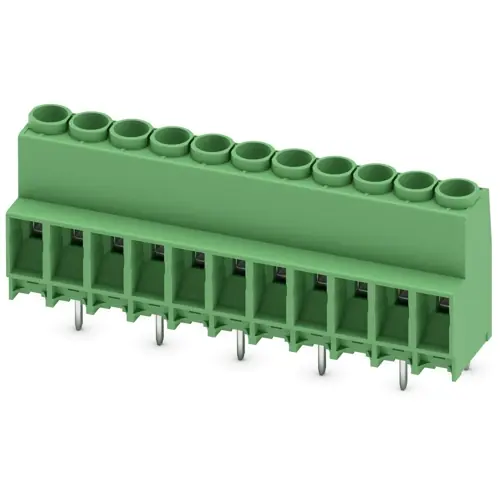 Leiterplattenklemme, 11-polig, RM 6.35 mm, 0,2-6,0 mm², 41 A, Schraubanschluss, grün, 1777639 Direktkauf