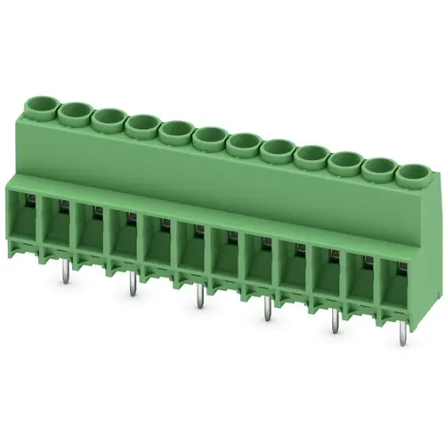 Leiterplattenklemme, 12-polig, RM 6.35 mm, 0,2-6,0 mm², 41 A, Schraubanschluss, grün, 1777642 Sale