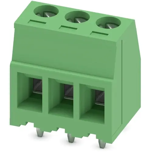 Leiterplattenklemme, 3-polig, RM 3.81 mm, 0,14-1,5 mm², 8 A, Schraubanschluss, grün, 1705553 Letzte Chance