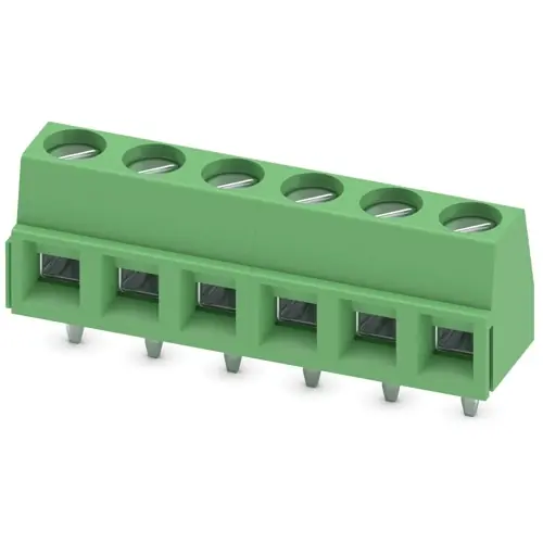 Sichere Zahlung Leiterplattenklemme, 6-polig, RM 5.08 mm, 0,14-1,5 mm², 13.5 A, Schraubanschluss, grün, 1729160