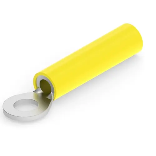 Zertifiziert Isolierter Ringkabelschuh, 2,26-6,64 mm², AWG 12 bis 10, 5 mm, gelb, 8-55857-3