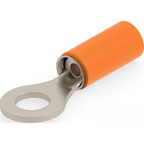 Isolierter Ringkabelschuh, 0,823-1,31 mm², AWG 18 bis 16, 4.34 mm, orange, 1577632-1 Kracherpreis