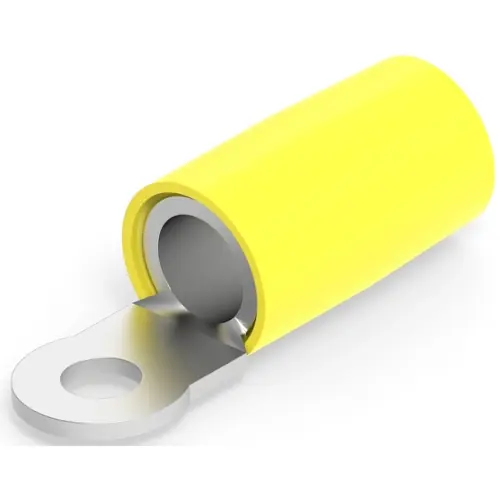 Isolierter Ringkabelschuh, 16,8-26,7 mm², AWG 4, 5 mm, gelb, 1-331456-0 Kostenfreie Lieferung
