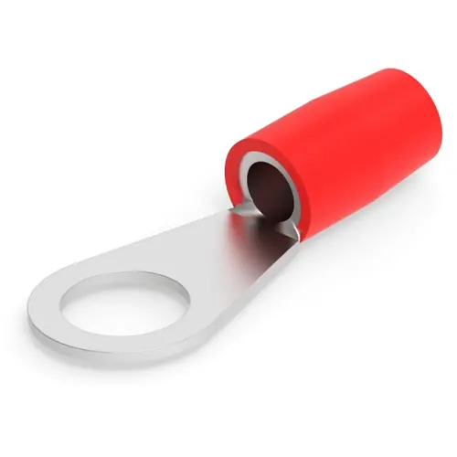 Billig Isolierter Ringkabelschuh, 6,64-10,5 mm², AWG 8, 9.91 mm, rot, 324045