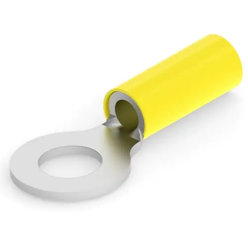 Versand Am Gleichen Tag Isolierter Ringkabelschuh, 2,26-6,64 mm², AWG 12 bis 10, 6.73 mm, M6, gelb, 2-35273-2