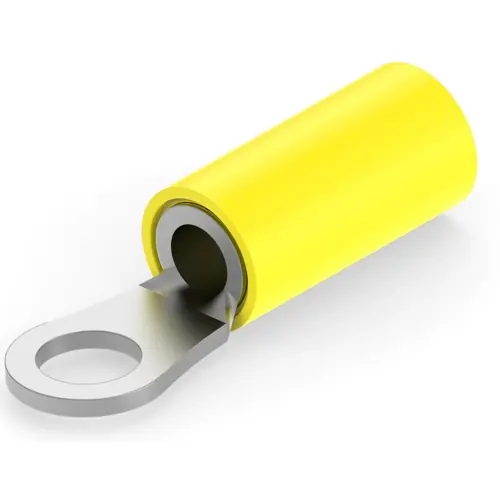 Isolierter Ringkabelschuh, 2,62-6,64 mm², AWG 12 bis 10, 5 mm, gelb, 1-324918-0 Heißes Angebot