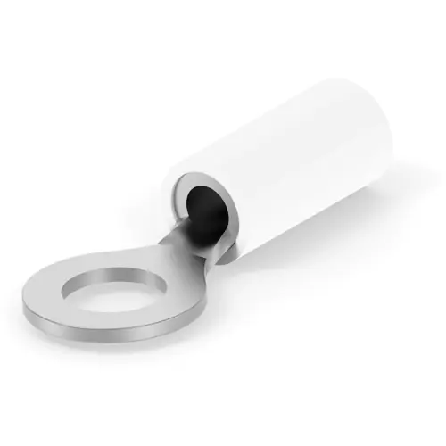 Isolierter Ringkabelschuh, 1,65-3,45 mm², AWG 14 bis 12, 5 mm, M5, weiß, 152872 Sonderaktion