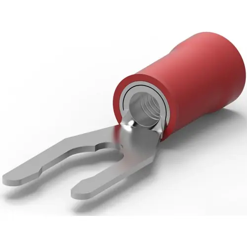 Direkt Vom Hersteller Isolierter Gabelkabelschuh, 0,3-1,42 mm², AWG 22 bis 16, M4, rot, 1-52410-0