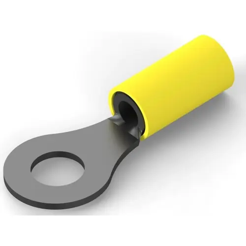 Abverkauf Isolierter Ringkabelschuh, 2,62-6,64 mm², AWG 12 bis 10, 6.73 mm, M6, gelb, 35110