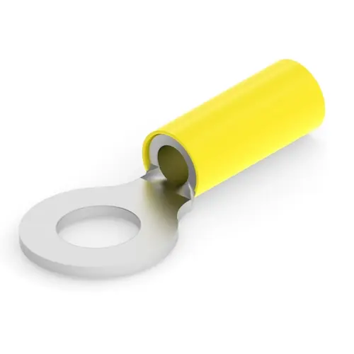 Isolierter Ringkabelschuh, 2,62-6,64 mm², AWG 12 bis 10, 6.73 mm, M6, gelb, 35273 Versand Am Gleichen Tag