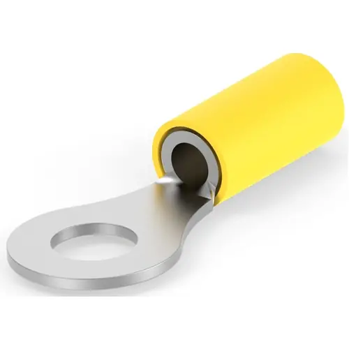 Isolierter Ringkabelschuh, 2,62-6,64 mm², AWG 12 bis 10, 6.73 mm, M6, gelb, 8-35110-1 Top-Preis