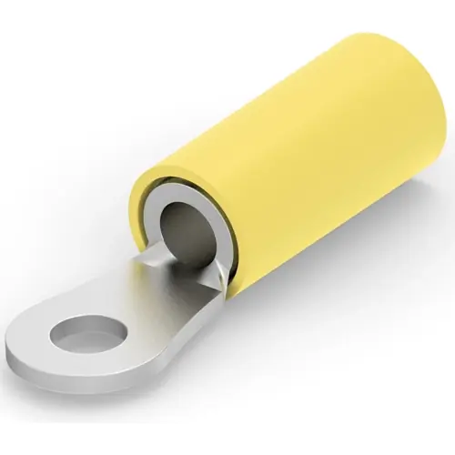 Geprüft Isolierter Ringkabelschuh, 2,62-6,64 mm², AWG 12 bis 10, 3.68 mm, M3,5, gelb, 326886