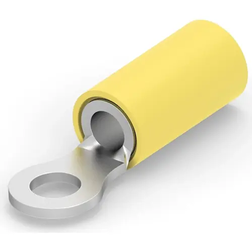 Isolierter Ringkabelschuh, 2,62-6,64 mm², AWG 12 bis 10, 4.34 mm, M4, gelb, 35787 Top-Angebot