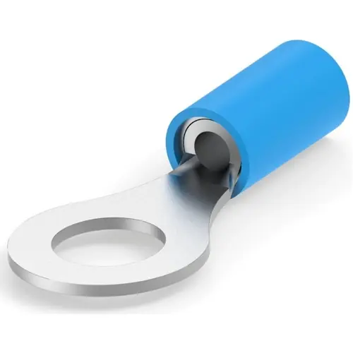 Schneller Versand Isolierter Ringkabelschuh, 1,25-2,0 mm², AWG 16 bis 14, 6.35 mm, M6, blau, 320563