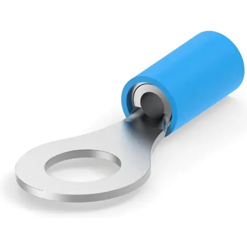 Ausverkauf Isolierter Ringkabelschuh, 1,25-2,0 mm², AWG 16 bis 14, 9.53 mm, blau, 320564