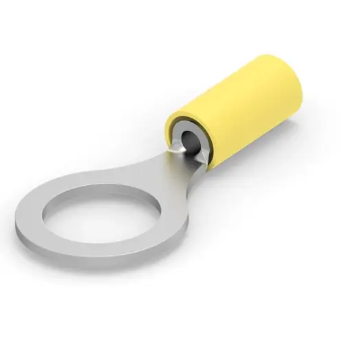 Isolierter Ringkabelschuh, 1,04-2,62 mm², AWG 16 bis 14, 13 mm, M12, gelb, 35316 Nur Heute