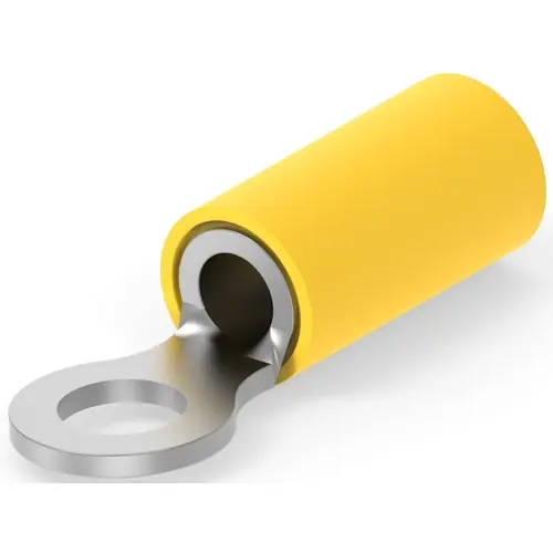 Isolierter Ringkabelschuh, 1,04-2,62 mm², AWG 16 bis 14, 6.73 mm, M6, gelb, 34974 Sonderaktion