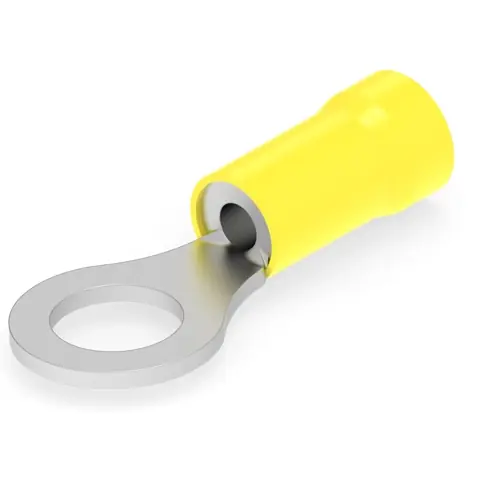 Isolierter Ringkabelschuh, 1,04-2,62 mm², AWG 16 bis 14, 8.33 mm, M8, gelb, 34810 Neu