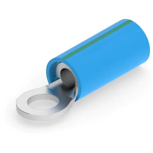 Rabatt Isolierter Ringkabelschuh, 2,0-2,15 mm², AWG 14, 3.68 mm, M3,5, blau, 2-320561-4