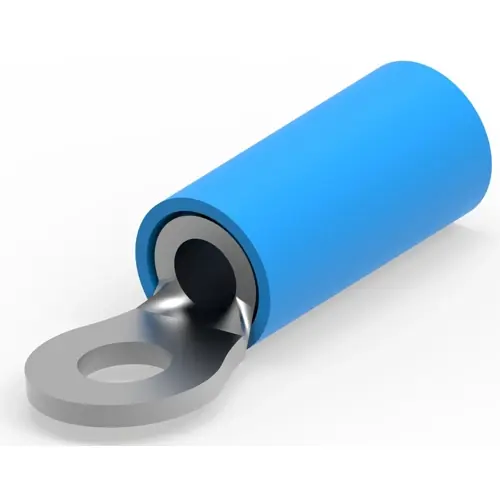 Neu Im Sortiment Isolierter Ringkabelschuh, 1,25-1,4 mm², AWG 16, 2.84 mm, M2,5, blau, 52274