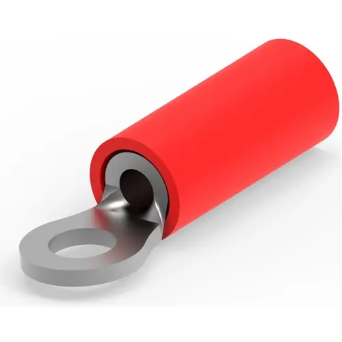 Isolierter Ringkabelschuh, 0,3-0,4 mm², AWG 22, 2.84 mm, M2,5, rot, 52273 Billig