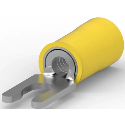 Isolierter Gabelkabelschuh, 3,0-6,0 mm², AWG 12 bis 10, M3,5, gelb, 52941 Kostenloser Versand