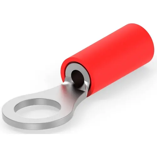 Isolierter Ringkabelschuh, 0,25-1,6 mm², AWG 22 bis 16, 5.2 mm, M5, rot, 130005 Zertifiziert