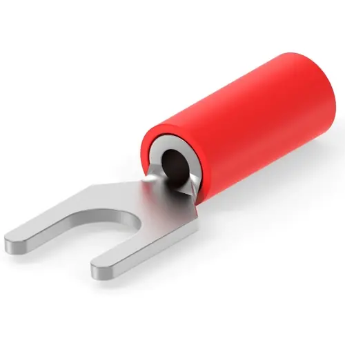 Isolierter Gabelkabelschuh, 0,26-1,65 mm², AWG 22 bis 16, 4.3 mm, M4, rot, 130516 Sonderaktion
