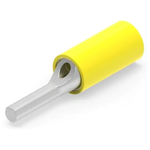 Zertifiziert Isolierter Crimpdrahtstifte, 3,0-6,0 mm², AWG 12 bis 10, 2.6 mm, gelb, 8-165049-2